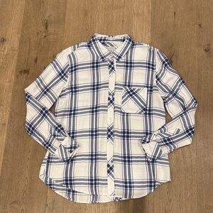 Rails Blue and White Plaid button down